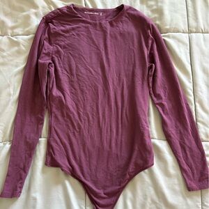 Abercrombie & Fitch Women's Long Sleeve Bodysuit in Mauve